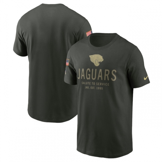 Men's Jacksonville Jaguars Forest Green 2025 Salute to Service Sideline Primary Edge Dri-FIT T-Shirt - Ujersey