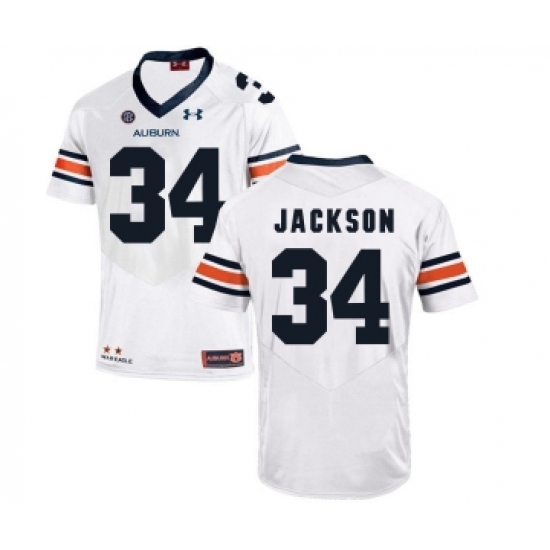 Auburn Tigers 34 Bo Jackson White College Football Jersey - Ujersey