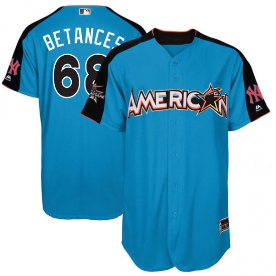 Youth Majestic New York Yankees #68 Dellin Betances Authentic Blue American League 2017 MLB All-Star MLB Jersey - Ujersey