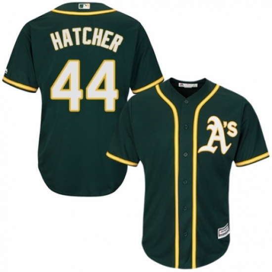 Youth Majestic Oakland Athletics #44 Chris Hatcher Authentic Green Alternate 1 Cool Base MLB Jersey - Ujersey