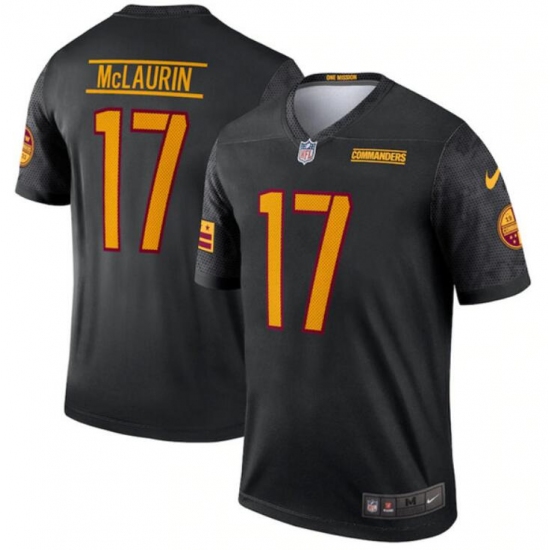 Men's Washington Commanders #17 Terry McLaurin Black Alternate Stitched Jersey - Ujersey