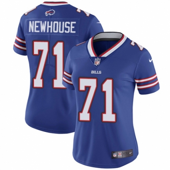 Women's Nike Buffalo Bills #71 Marshall Newhouse Royal Blue Team Color Vapor Untouchable Elite Player NFL Jersey