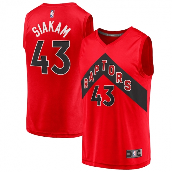 Men's Toronto Raptors #43 Pascal Siakam Fanatics Branded Red 2020-21 Fast Break Replica Player Jersey - Ujersey