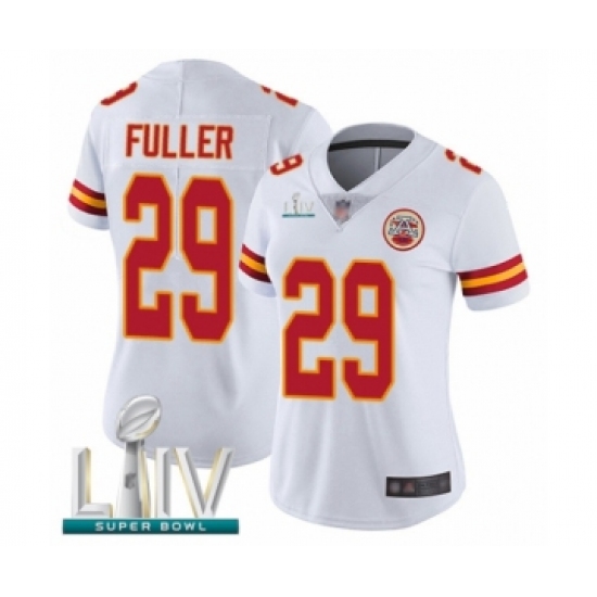 Women's Kansas City Chiefs #29 Kendall Fuller White Vapor Untouchable Limited Player Super Bowl LIV Bound Football Jersey - Ujersey
