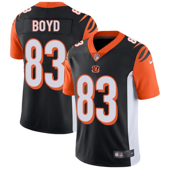 Men's Nike Cincinnati Bengals #83 Tyler Boyd Vapor Untouchable Limited Black Team Color NFL Jersey - Ujersey