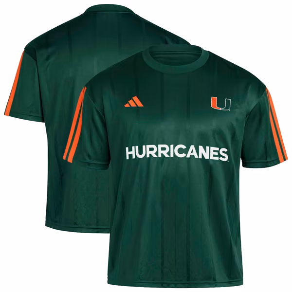 Men's adidas Green Miami Hurricanes Soccer Fashion Jersey