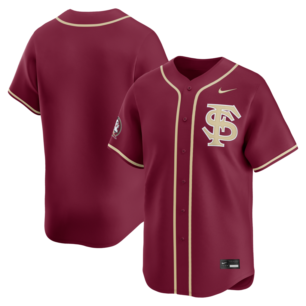 Men's Nike Garnet Florida State Seminoles Alternate Limited Baseball Jersey - Ujersey