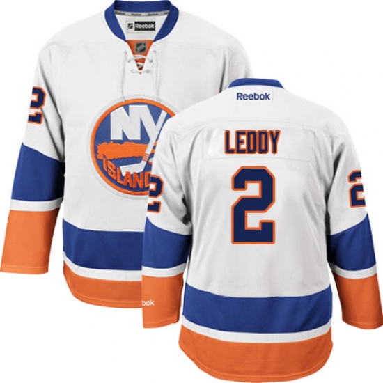 Youth Reebok New York Islanders #2 Nick Leddy Authentic White Away NHL Jersey - Ujersey