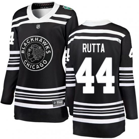 Women's Chicago Blackhawks #44 Jan Rutta Black 2019 Winter Classic Fanatics Branded Breakaway NHL Jersey - Ujersey