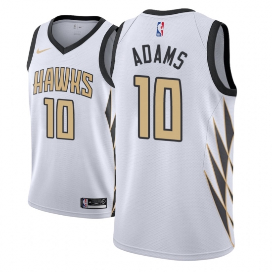 Men NBA 2018-19 Atlanta Hawks #10 Jaylen Adams City Edition White Jersey - Ujersey