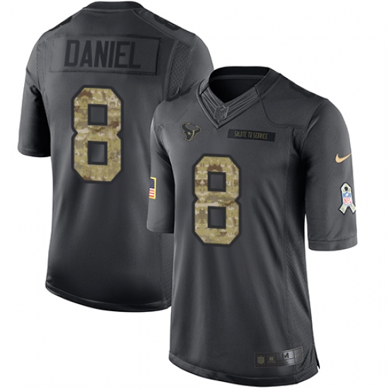 Men's Nike Houston Texans #8 Trevor Daniel Limited Black 2016 Salute to Service NFL Jersey - Ujersey