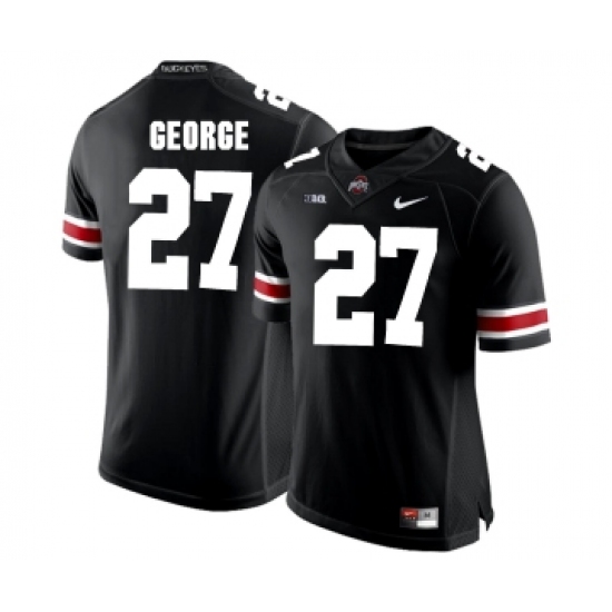 Ohio State Buckeyes 27 Eddie George Black College Football Jersey - Ujersey