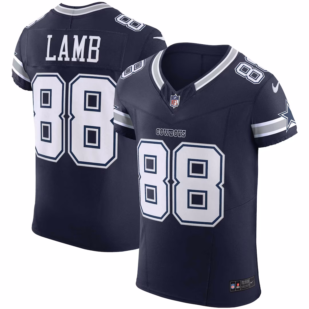Men's Dallas Cowboys CeeDee Lamb Nike Navy Team Vapor F.U.S.E. Elite Jersey