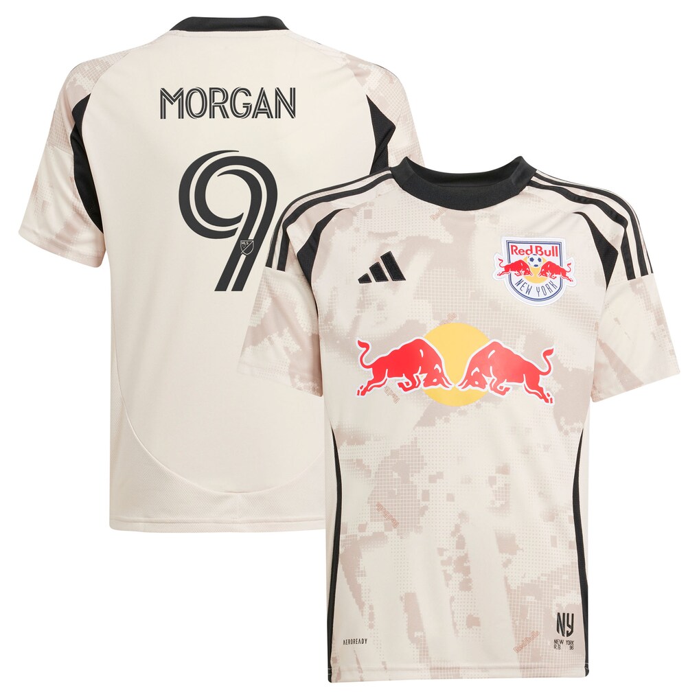 Youth New York Red Bulls Lewis Morgan adidas Tan 2025 Stone Kit Replica Player Jersey - Ujersey