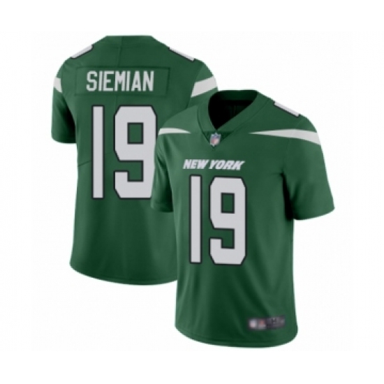 Men's New York Jets #19 Trevor Siemian Green Team Color Vapor Untouchable Limited Player Football Jersey - Ujersey