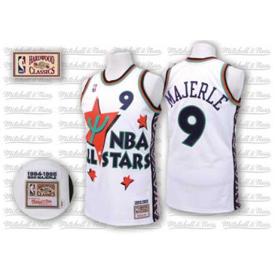 Men's Adidas Phoenix Suns #9 Dan Majerle Swingman White 1995 All Star Throwback NBA Jersey - Ujersey