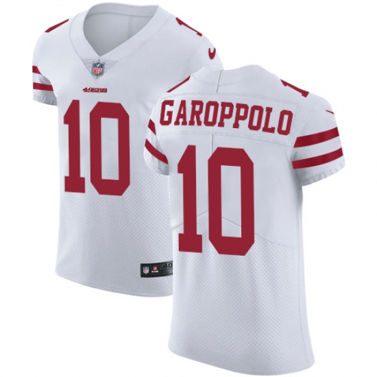 Men's Nike San Francisco 49ers #10 Jimmy Garoppolo White Vapor Untouchable Elite Player NFL Jersey - Ujersey