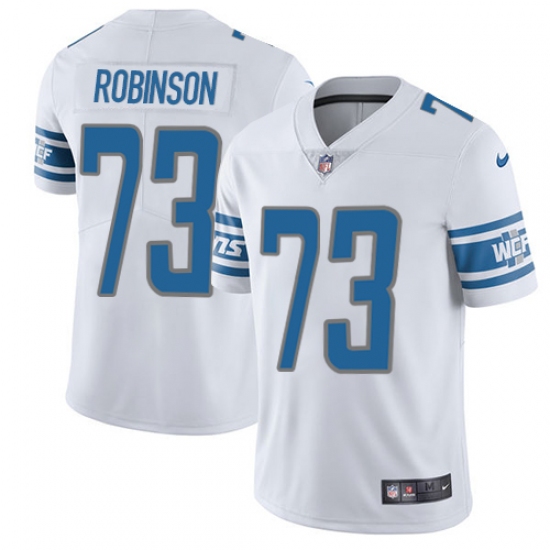 Men's Nike Detroit Lions #73 Greg Robinson Elite White NFL Jersey - Ujersey