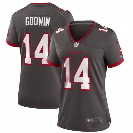 Women's Tampa Bay Buccaneers #14 Chris Godwin Nike Pewter Alternate Game Jersey - Ujersey