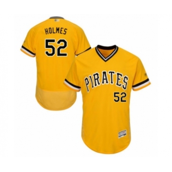 Men's Pittsburgh Pirates #52 Clay Holmes Gold Alternate Flex Base Authentic Collection Baseball Player Jersey - Ujersey