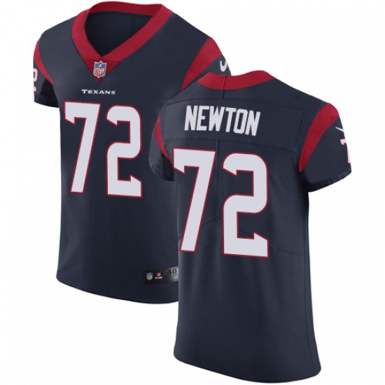 Men's Nike Houston Texans #72 Derek Newton Navy Blue Team Color Vapor Untouchable Elite Player NFL Jersey - Ujersey