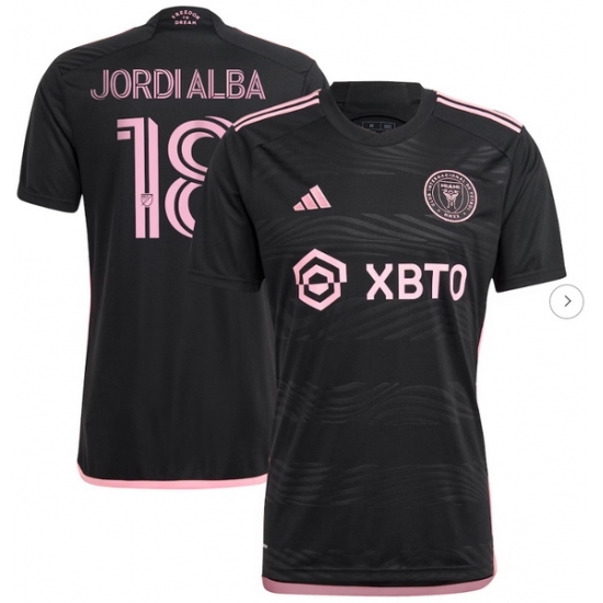 Men's Inter Miami CF Jordi Alba Ramos adidas Black 2023 La Noche Replica Player Jersey - Ujersey