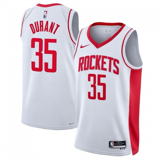 Men's Houston Rockets #35 Kevin Durant White Association Edition Stitched Jersey - Ujersey