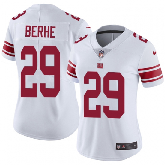 Women's Nike New York Giants #29 Nat Berhe White Vapor Untouchable Limited Player NFL Jersey - Ujersey