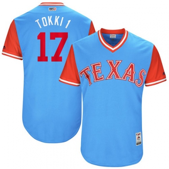 Men's Majestic Texas Rangers #17 Shin-Soo Choo 