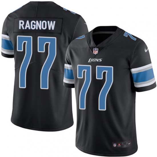 Youth Nike Detroit Lions #77 Frank Ragnow Limited Black Rush Vapor Untouchable NFL Jersey - Ujersey