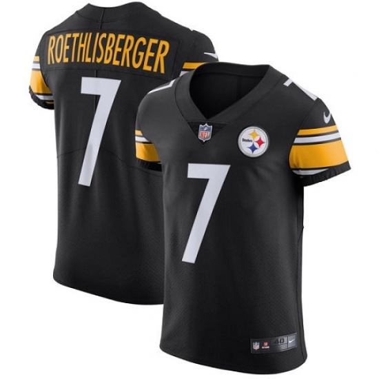 Men's Nike Pittsburgh Steelers #7 Ben Roethlisberger Black Team Color Vapor Untouchable Elite Player NFL Jersey - Ujersey