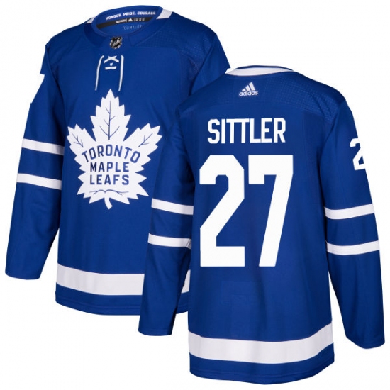 Men's Adidas Toronto Maple Leafs #27 Darryl Sittler Premier Royal Blue Home NHL Jersey - Ujersey