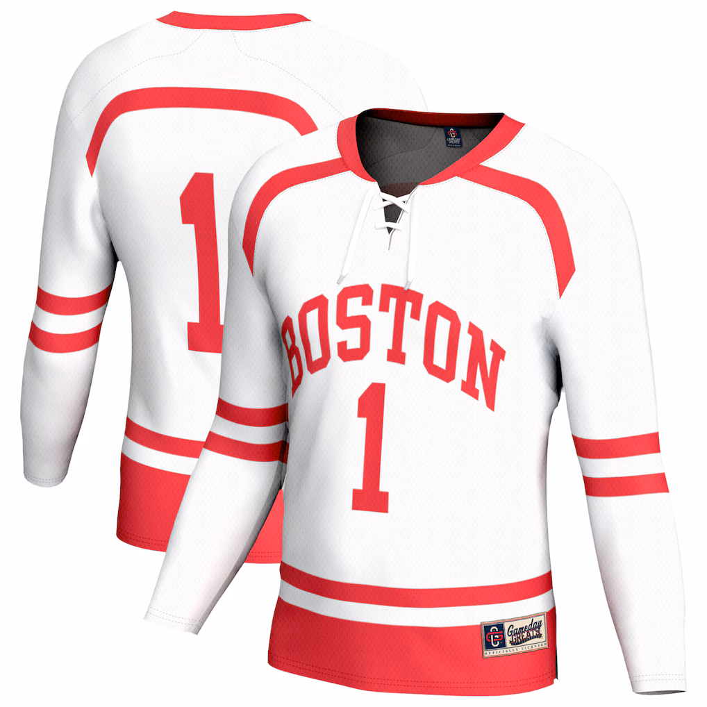 Unisex GameDay Greats White Boston University Lightweight Collegiate Men's Hockey Fashion Jersey