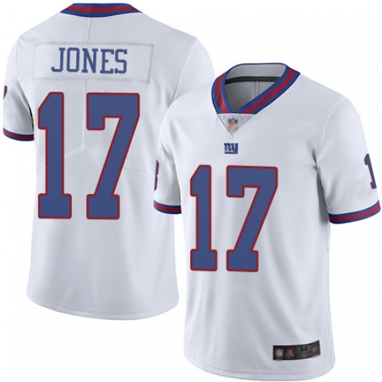 Nike New York Giants #17 Daniel Jones White Men's Stitched NFL Limited Rush Jersey - Ujersey