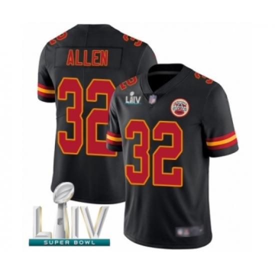Men's Kansas City Chiefs #32 Marcus Allen Limited Black Rush Vapor Untouchable Super Bowl LIV Bound Football Jersey - Ujersey