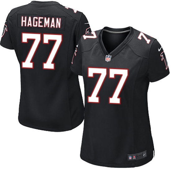 Women's Nike Atlanta Falcons #77 Ra'Shede Hageman Game Black Alternate NFL Jersey - Ujersey