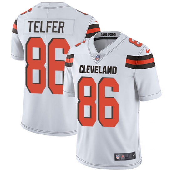 Youth Nike Cleveland Browns #86 Randall Telfer White Vapor Untouchable Limited Player NFL Jersey - Ujersey
