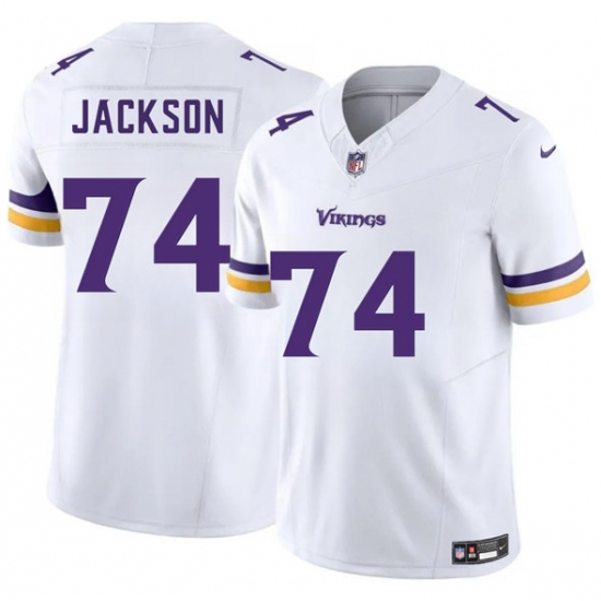 Men's Minnesota Vikings #74 Donovan Jackson White 2025 Draft F.U.S.E. Vapor Untouchable Limited Football Stitched Jersey - Ujersey