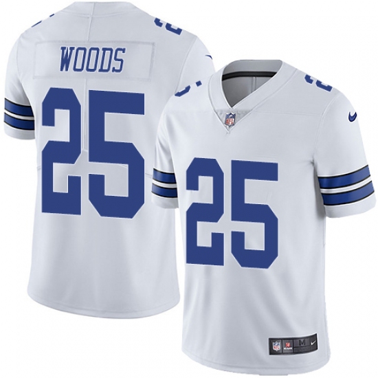 Youth Nike Dallas Cowboys #25 Xavier Woods White Vapor Untouchable Limited Player NFL Jersey - Ujersey