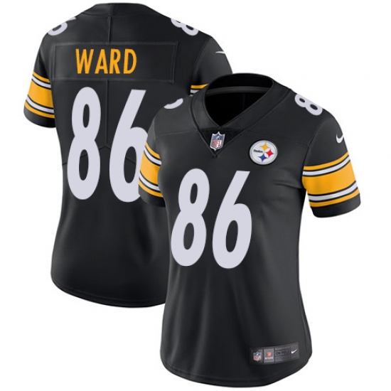 Women's Nike Pittsburgh Steelers #86 Hines Ward Black Team Color Vapor Untouchable Limited Player NFL Jersey - Ujersey