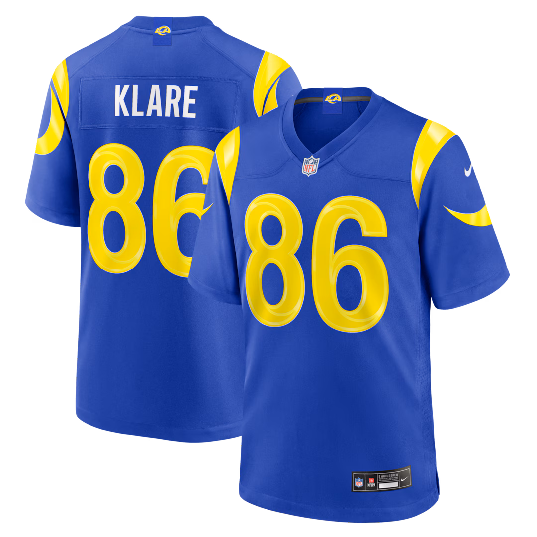 Men's Los Angeles Rams Max Klare Nike Royal Team Game Jersey - U-jersey