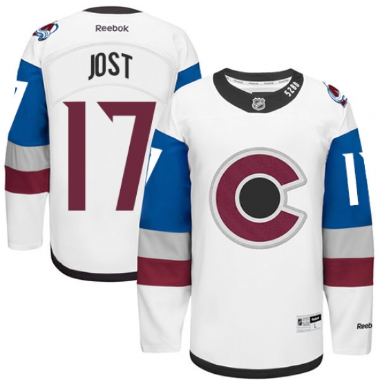 Men's Reebok Colorado Avalanche #17 Tyson Jost Authentic White 2016 Stadium Series NHL Jersey - Ujersey