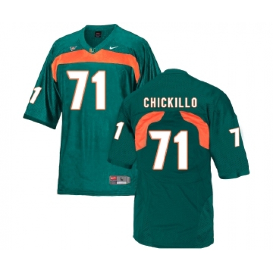 Miami Hurricanes 71 Anthony Chickillo Green College Football Jersey - Ujersey