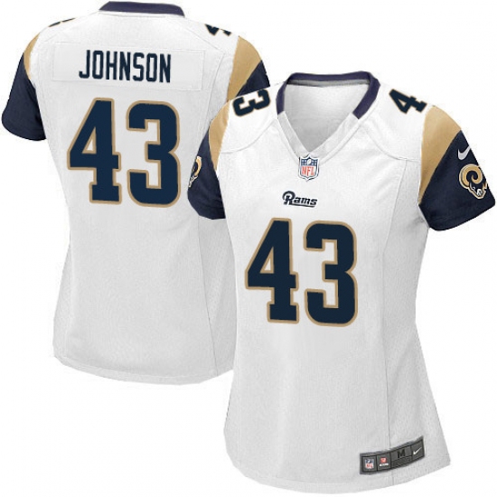 Women's Nike Los Angeles Rams #43 John Johnson Game White NFL Jersey - Ujersey