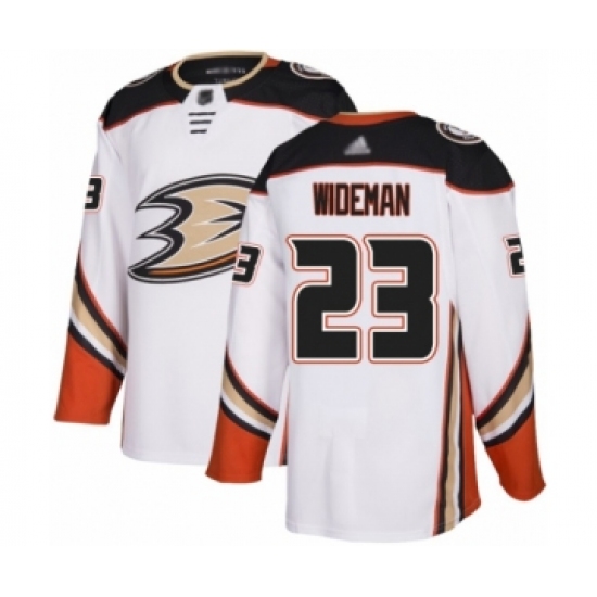 Men's Anaheim Ducks #23 Chris Wideman Authentic White Away Hockey Jersey - Ujersey
