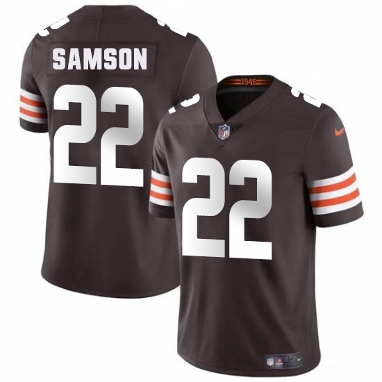 Men's Cleveland Browns #22 Samson Brown 2025 Vapor Limited Football Stitched Jersey - Ujersey