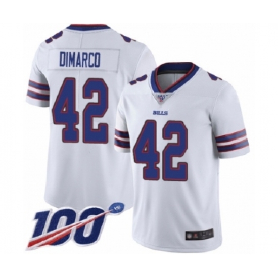Men's Buffalo Bills #42 Patrick DiMarco White Vapor Untouchable Limited Player 100th Season Football Jersey - Ujersey