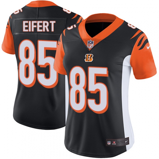 Women's Nike Cincinnati Bengals #85 Tyler Eifert Vapor Untouchable Limited Black Team Color NFL Jersey - Ujersey