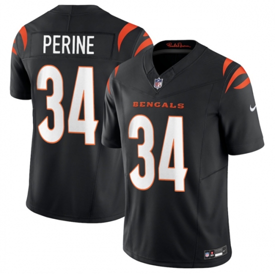 Men's Cincinnati Bengals #34 Samaje Perine Black 2025 F.U.S.E. Vapor Untouchable Limited Stitched Football Jersey