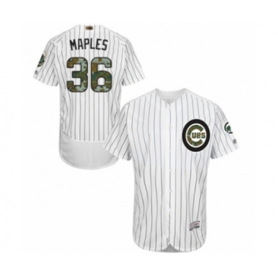 Men's Chicago Cubs #36 Dillon Maples Authentic White 2016 Memorial Day Fashion Flex Base Baseball Player Jersey - Ujersey